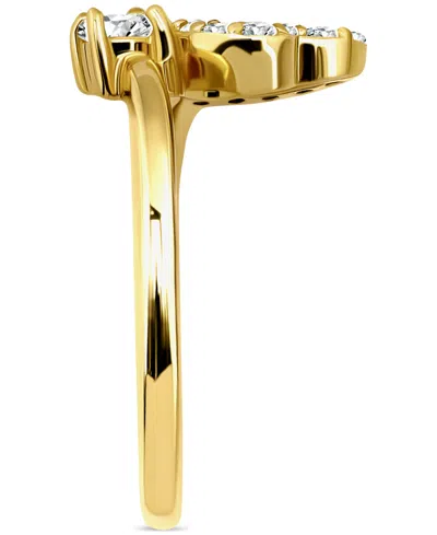 Giani Bernini Cubic Zirconia Open Heart Adjustable Toe Ring, Exclusively At Macy's In Gold