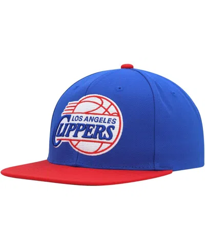 Mitchell & Ness Men's Royal/red La Clippers Hardwood Classics Essentials 2.0 Snapback Hat In Royal,red