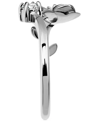 Giani Bernini Cubic Zirconia Rose Adjustable Toe Ring In 18k Gold-plated Sterling Silver (also In Sterling Silver) In Silver