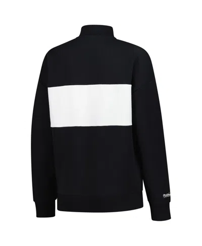 Mitchell & Ness Women's Black Green Bay Packers Quarter-zip Jacket In Black