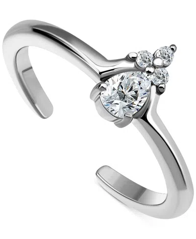 Giani Bernini Cubic Zirconia Cluster Toe Ring, Exclusively At Macy's In Silver