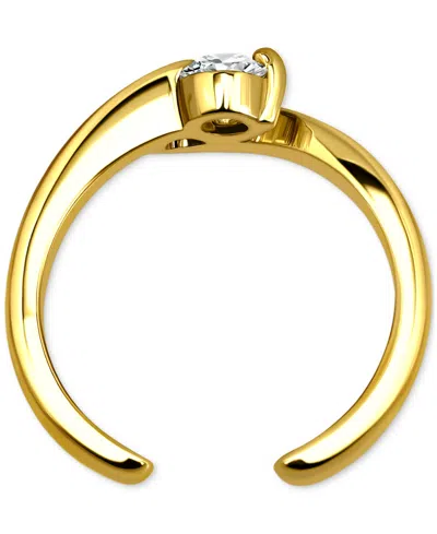 Giani Bernini Cubic Zirconia Bypass Adjustable Toe Ring In Sterling Silver (also In 18k Gold-plated Sterling Silve In Gold