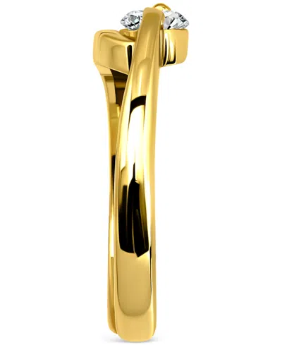 Giani Bernini Cubic Zirconia Bypass Adjustable Toe Ring In Sterling Silver (also In 18k Gold-plated Sterling Silve In Gold