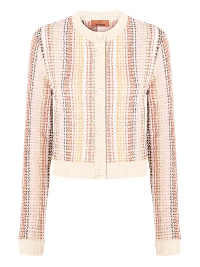 Missoni Cropped Cardigan In Neutrals