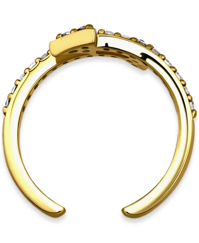 Giani Bernini Cubic Zirconia Arrow Bypass Adjustable Toe Ring In Sterling Silver (also In 18k Gold-plated Sterling In Gold