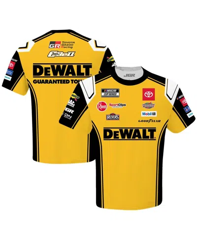 Joe Gibbs Racing Team Collection Men's Yellow Christopher Bell Dewalt Uniform T-shirt In Yellow