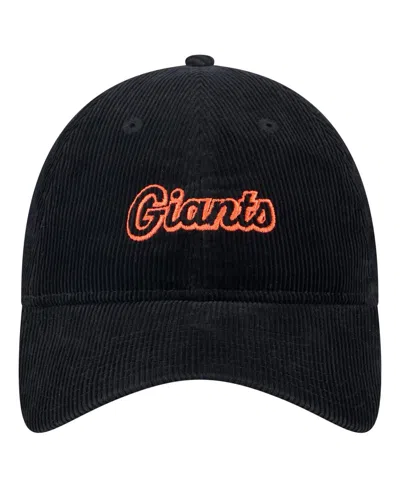 New Era Women's Black San Francisco Giants Corduroy 9twenty Adjustable Hat In Black