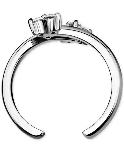 Giani Bernini Triple Round Cubic Zirconia Cluster Adjustable Toe Ring, Exclusively At Macy's In Silver