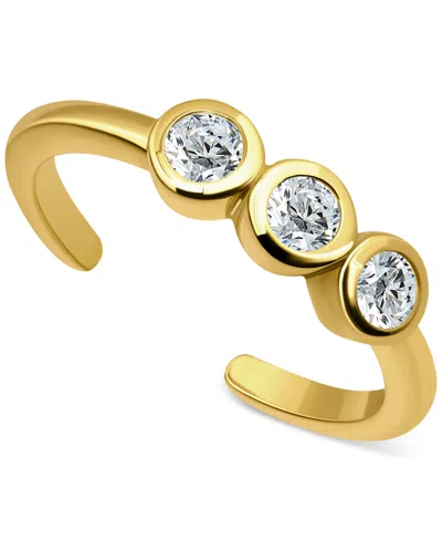 Giani Bernini Cubic Zirconia Adjustable Toe Ring In Sterling Silver (also In 18k Gold-plated Sterling Silver), Exc In Gold