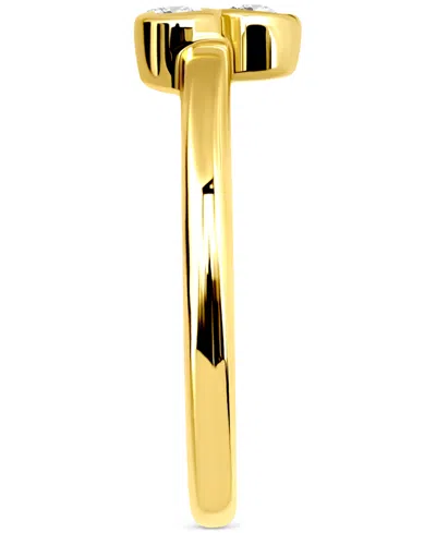 Giani Bernini Triple Cubic Zirconia Cluster Adjustable Toe Ring, Exclusively At Macy's In Gold