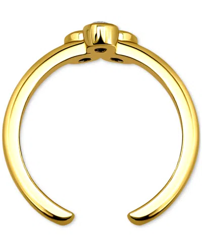Giani Bernini Triple Cubic Zirconia Cluster Adjustable Toe Ring, Exclusively At Macy's In Gold