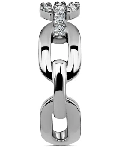 Giani Bernini Cubic Zirconia Link Adjustable Toe Ring In Sterling Silver (also In 18k Gold-plated Sterling Silver) In Silver