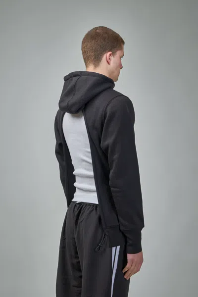 Prototypes Backless Hoodie In Black