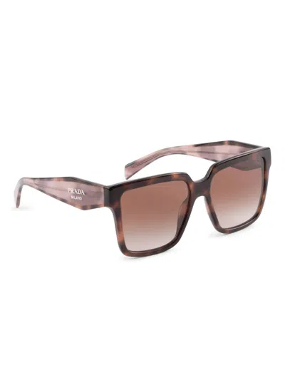 Prada Pr 24zs 07r0a6 56mm Womens Square Sunglasses In Brown