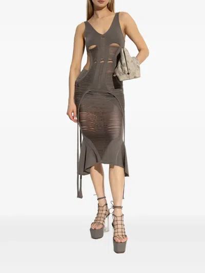 Rick Owens 130mm Web Platform Sandals In Grey