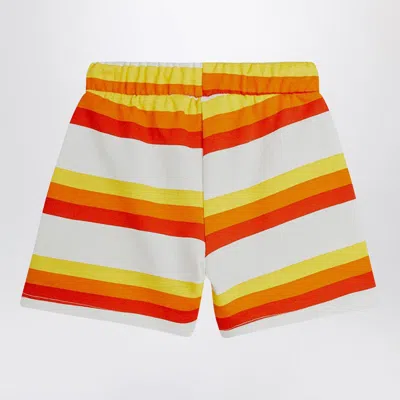 Mini Rodini Striped Cotton Jersey Shorts In Multicolor