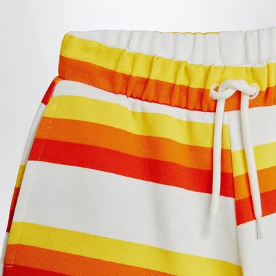 Mini Rodini Striped Cotton Jersey Shorts In Multicolor