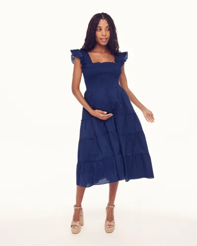 Hill House Home The Maternity Ellie Nap Dress Navy Cotton