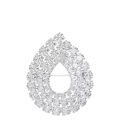 Swarovski Matrix Brosche In White