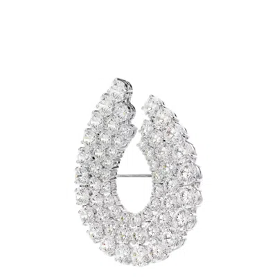 Swarovski Matrix Brosche In White