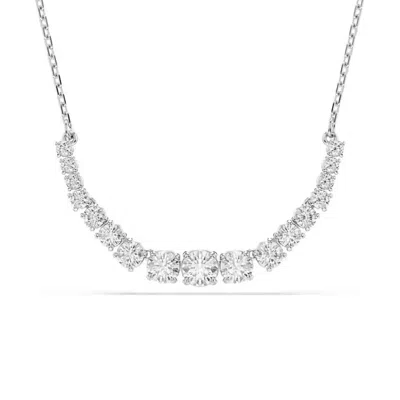 Swarovski Matrix Gradient Of Round Cuts Necklace In White