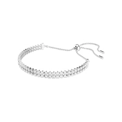 Swarovski Matrix Tennis Bracelet In White