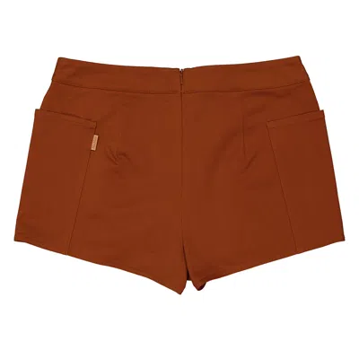 Max Mara Riad Stretch-cotton Low Waisted Shorts In Brown
