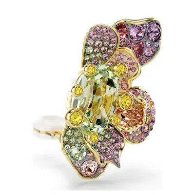 Swarovski Idyllia Crystal Flower Gold-plated Earrings