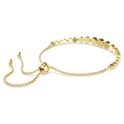 Swarovski Womens Crystal Imber Round 18ct Yellow-gold Plated And Zirconia Bracelet In Yellow/white