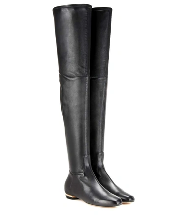 Nicholas Kirkwood Beya Leather Over-the-knee Boots In Llack