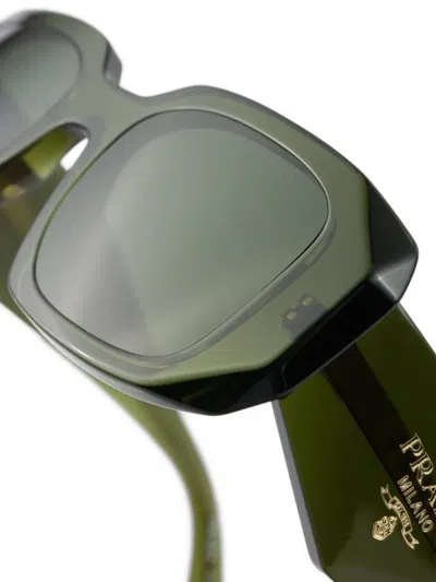 Prada Runway 49mm Rectangular Sunglasses In Green