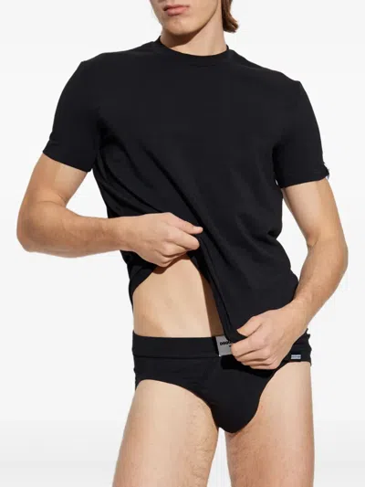 Dsquared2 Logo-print Cotton T-shirt In Black