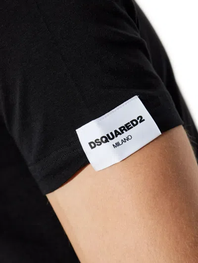 Dsquared2 Logo-print Cotton T-shirt In Black