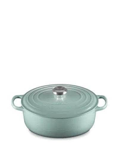 Le Creuset Cocotte Cast Iron Round Casserole Dish In Blue
