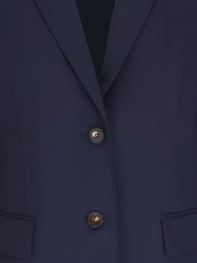 Lafayette 148 Responsible Stretch Wool Two Button Blazer In Blue