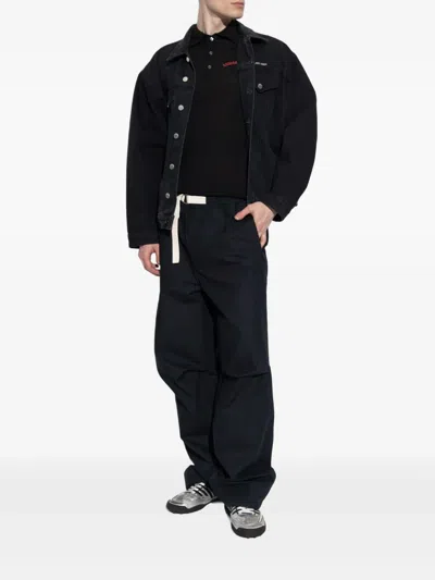 Dsquared2 Knit Polo Shirt In Black