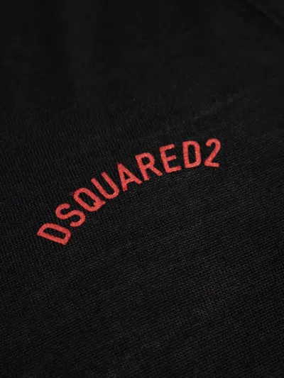 Dsquared2 Knit Polo Shirt In Black
