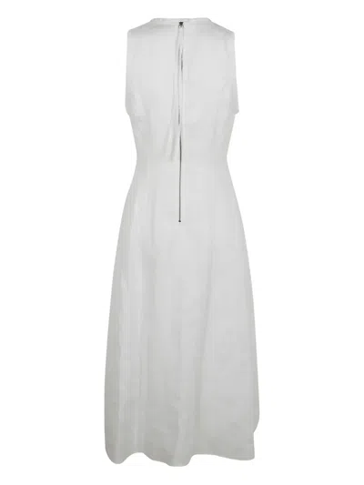 Seventy V-neck Midi Dress In White