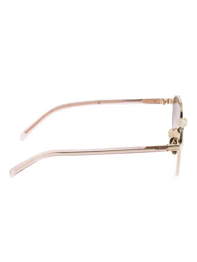 Prada Logo-engraved Sunglasses In Pink