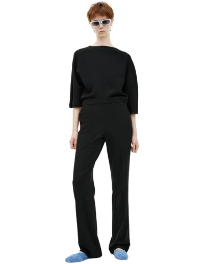 The Row Straight Trousers With Arrows In Black