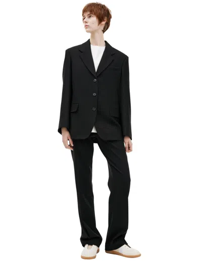 The Row Single-breasted Wool Blazer In Black