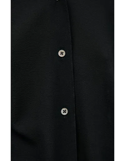 The Row Silk Button-down Shirt In Black