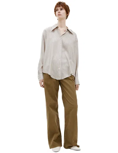 The Row Vanda Striped Long-sleeve Shirt In White