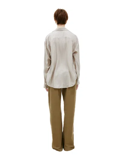 The Row Vanda Striped Long-sleeve Shirt In White