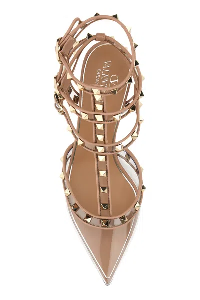 Valentino Rockstud 75mm Transparent-toe Pumps