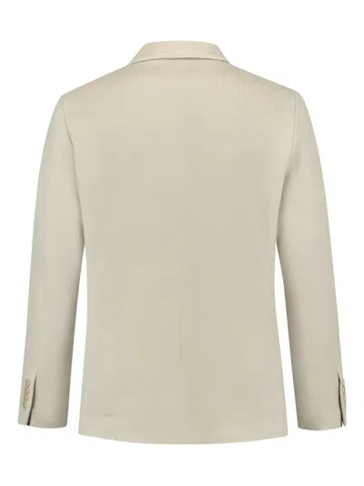 Fay Double-breasted Blazer In Neutrals