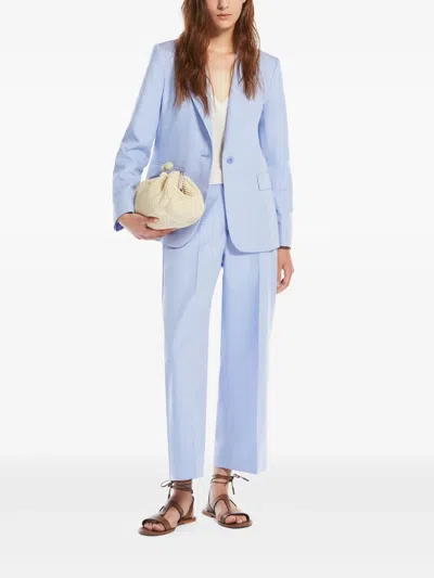 Weekend Max Mara Women's Zircone Long Trouser Blue | Size 48 | 2515131032600018 In Blue