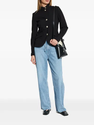 Rag & Bone Drawstring Phoebe Wide-leg Jeans In Blue