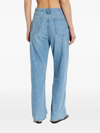 Rag & Bone Drawstring Phoebe Wide-leg Jeans In Blue
