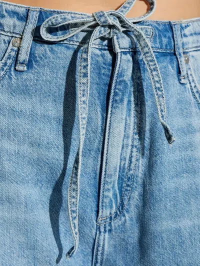 Rag & Bone Drawstring Phoebe Wide-leg Jeans In Blue